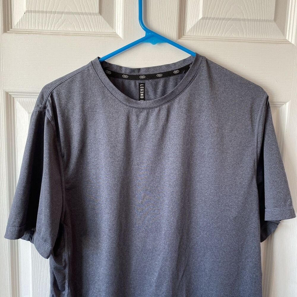 Leg3nd Shirt Men’s Size Medium Inspire Gray Short Sleeve Moisture Wicking - Picture 3 of 10